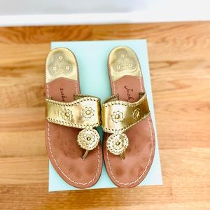 Jack Rogers Gold Sandals